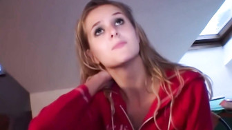 Blonde babe fucked by a bunch of black men