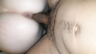 Sexy blond gets that big black cock bareback and balls deep into her wet pussy