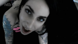 Brunette girl with tats love big black dick