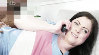 Phone talk and black cock fuck