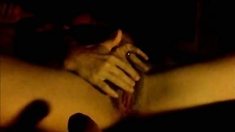 Horny wife masturbating