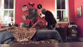 Cuck Husband films and eats creampie