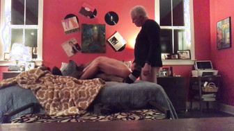 Cuck Husband films and eats creampie