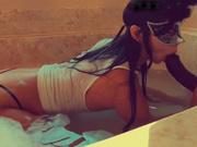 Black dildo training then BBC fucking