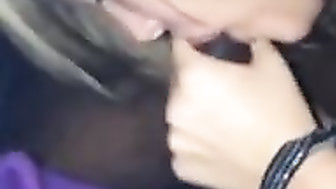 Blond girl gives head