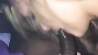 Blond girl gives head