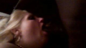 My wife Connie Moore sucking black cock