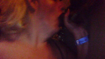 My wife Connie Moore sucking 2 black cocks