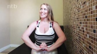 Huge natural tits redhead enjoys big black cock