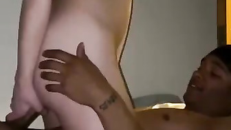 That tight white pussy felt so good that he nutted in her after only 5 minutes