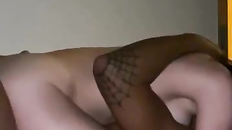 That tight white pussy felt so good that he nutted in her after only 5 minutes