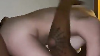 That tight white pussy felt so good that he nutted in her after only 5 minutes