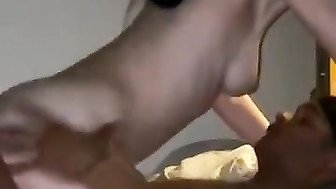 That tight white pussy felt so good that he nutted in her after only 5 minutes