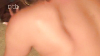 Cuckold blond MILF had shower with her hung black stud before going to bedroom