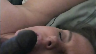 Blonde Takes Load of cum on her face