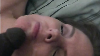 Blonde Takes Load of cum on her face