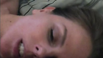 Blonde Takes Load of cum on her face