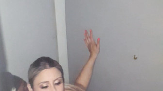 Hotwife meeting BBC at Adult Video Arcade Booths with Glory Holes