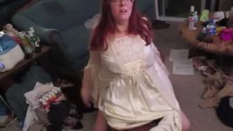 Redhead wife fuck bbc in wedding dress