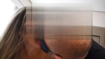 Cuckold white babe swallows black lover's cumload in front of her husband