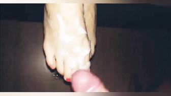 Cumming on feet compilation