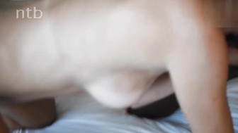 Blond white babe takes huge black cock in front of her husband once again