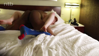 Cuckold redhead gets pounded hard from behind by her endowed black lover