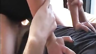 Homemade sexy wife threesome.