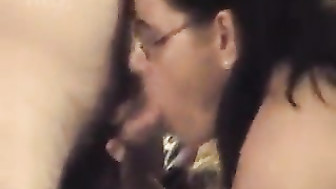 Hubby films wife being naughty with black studs