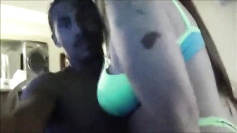 Thick ass girl cums taking Black cock