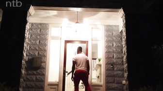 Cuckold white wife glimpses to her hubby and then squirts hard on that BBC