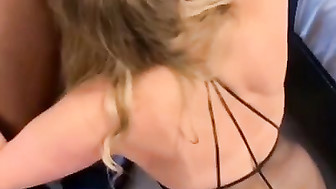 Hubby films his hotwife riding BBC friend and creaming his cock up