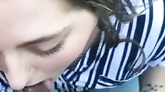 On the phone to hubby and giving head