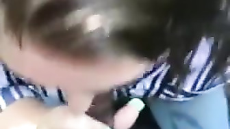 On the phone to hubby and giving head