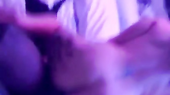 Riding black cock bare as husband records