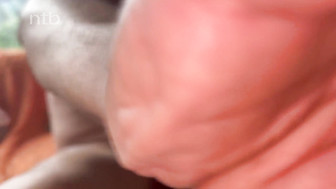 Insatiable white babe deep throats that BBC and gets it bareback in her wet pussy