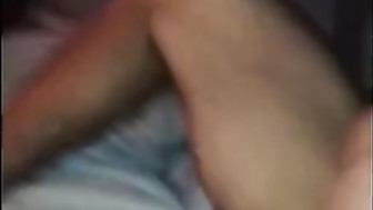 Amateur blonde in MMF threesome