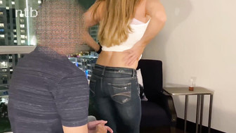 Busty cuckold blond gets that bald pussy fucked and stretched by her endowed lover