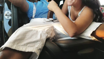 Blowjob action in the car.