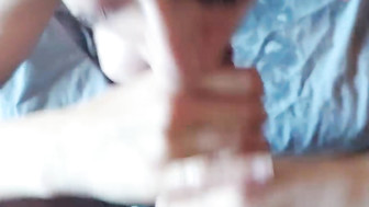 Horny white babe was drooling and gagging while sucking of that big black cock