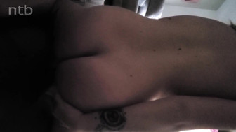 White chick sucks off big black dicks and takes it bareback in her pussy