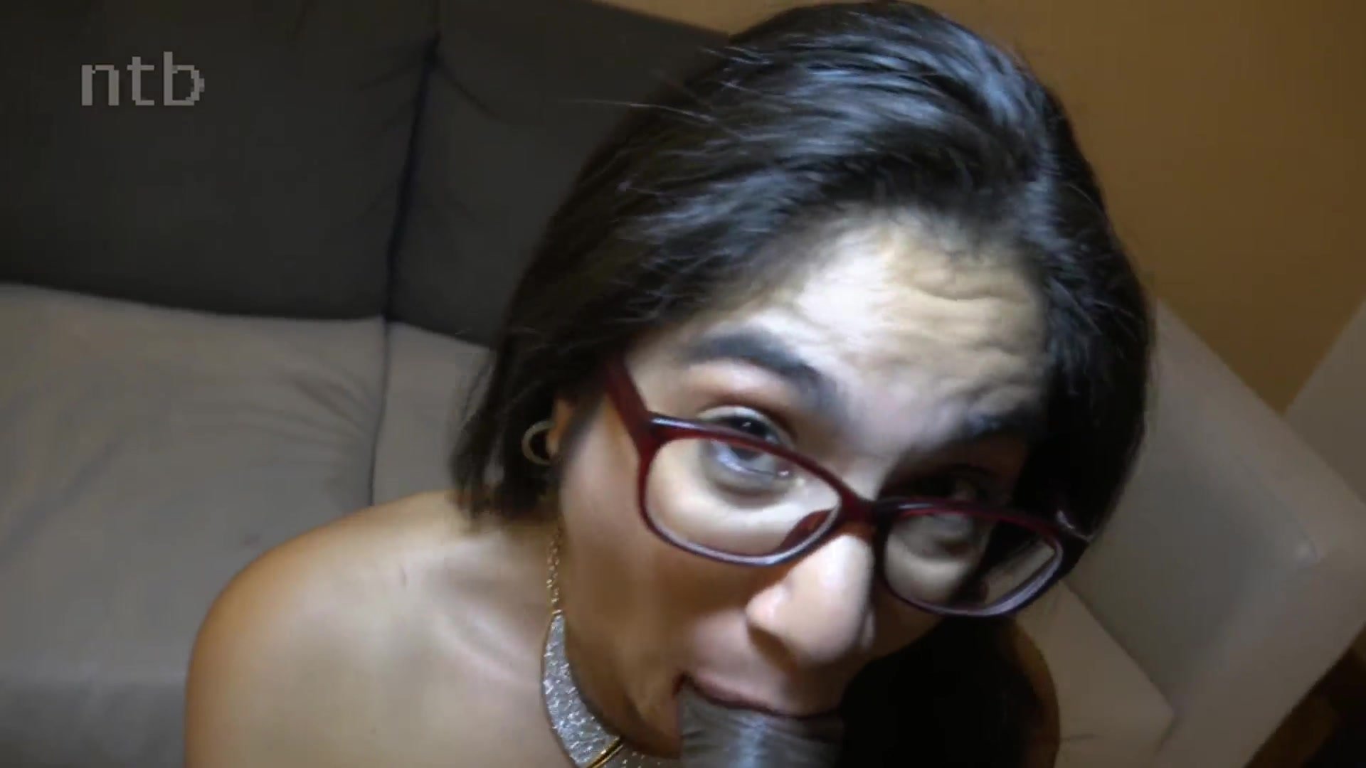 Strong dom BBC and hot brune slut with glasses
