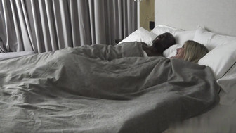 Cuckold white milf takes her hung black buck in her bedroom