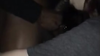 Cuckold couple both suck black cock