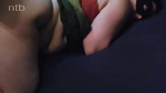 Hubby checks wife's pussy with his fingers after black stud impregnated her