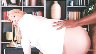 Blond white babe gets fucked bareback and impregnated by her favorite BBC