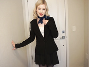 Curly blond gets creampied by her hung black stud after bareback fucking