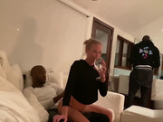 Awesome blond wife gets banged by hung black guys