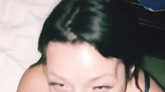 Cuckold wife receives messy facial from her hung black stud