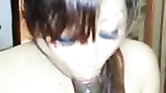 Asian slut sucks BBC